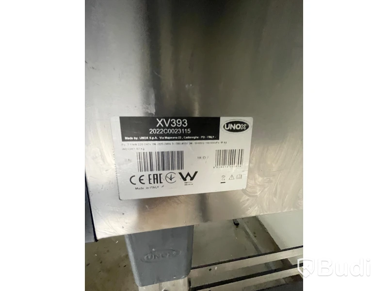 Varmluftsugn Unox XV393 750x773x772 mm 400V 3-fas 7,1kW. Ord pris 24.910 kr inköpt 2022