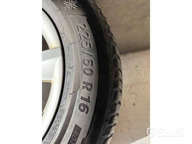 4 st. Däck på fälgar, Michelin alpin 5 225/60 R16