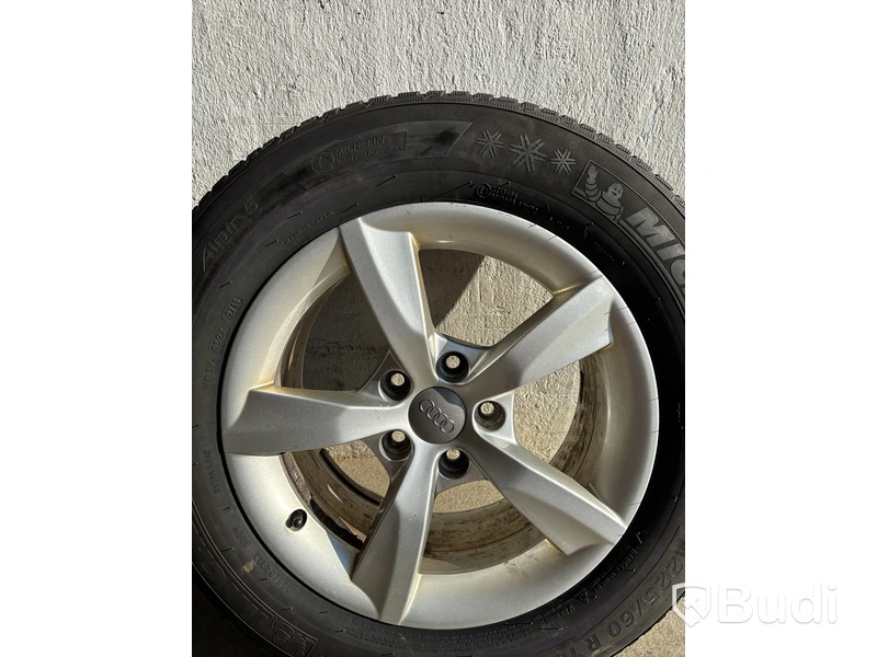 4 st. Däck på fälgar, Michelin alpin 5 225/60 R16