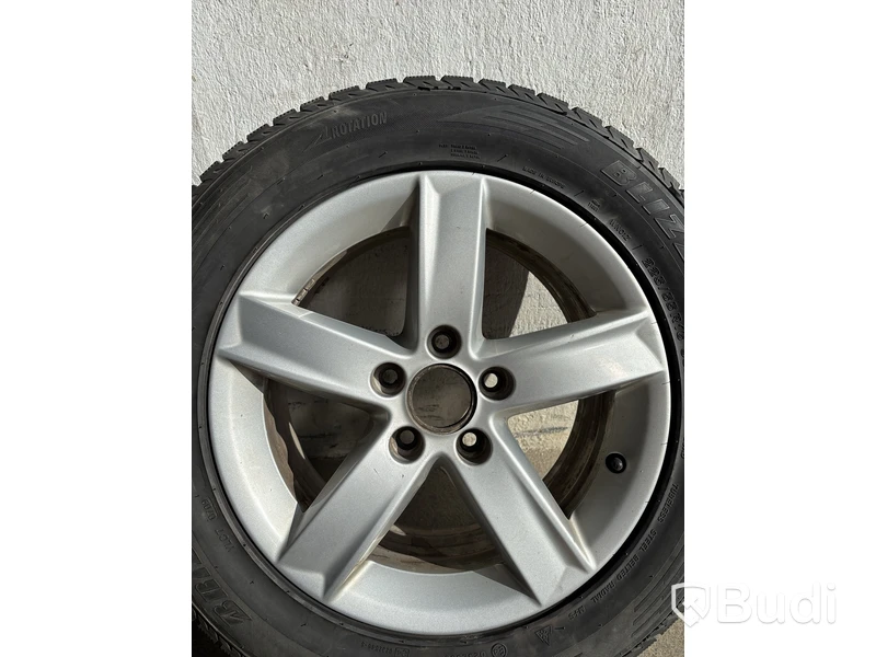 4 st. Däck på fälgar, Brigdestone Blizzak Nordic 225/55 R16 99R