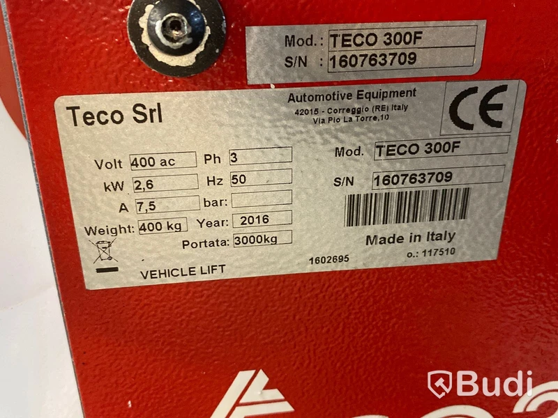 Billyft saxlyft låglyftande.Teco 300
