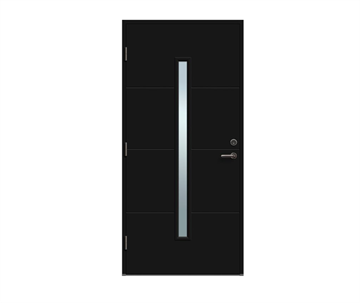 (NY) Ytterdörr Solid Elements Växsjö, svart, 10x21