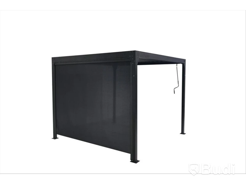 Sidovägg till pergola Sunfun, Alfaro 3x3m, svart