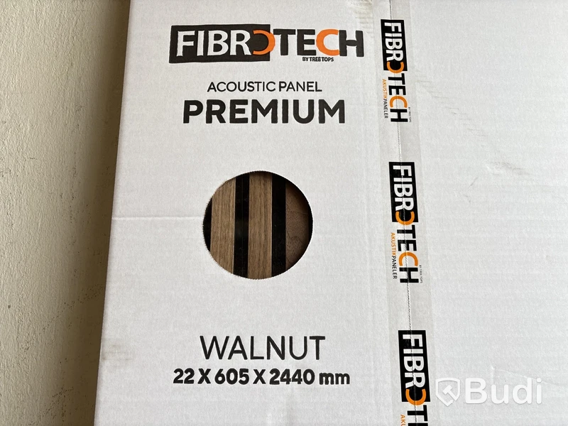 2 st. Akustikpanel Fibrotech, valnöt