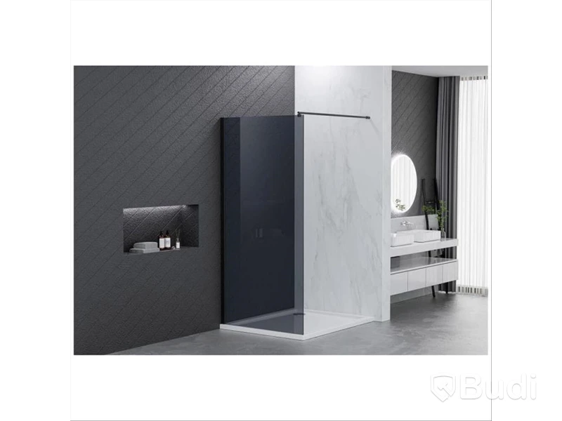 Duschvägg Nortiq, Bergen, rök, 90 cm
