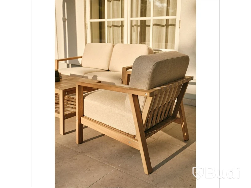 LOUNGESET 3-delar SUNFUN, ESPEVIK ACACIA NATUR