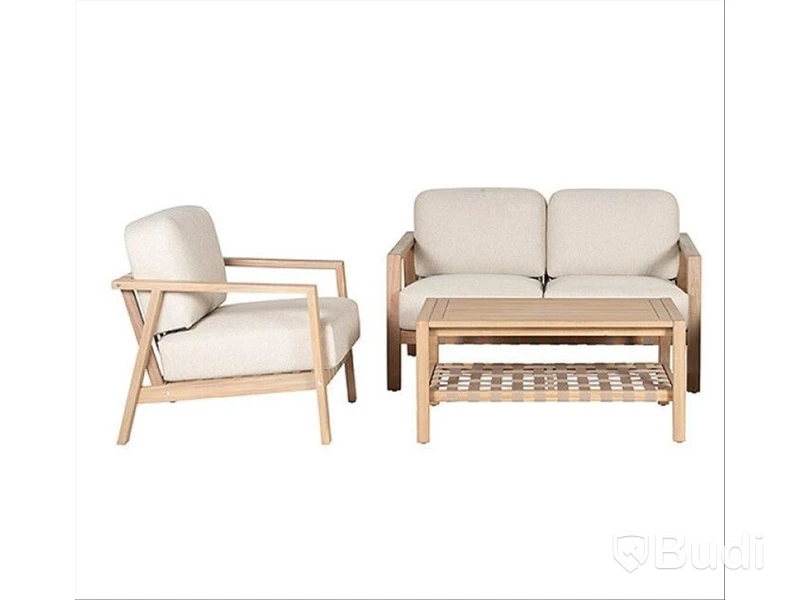 LOUNGESET 3-delar SUNFUN, ESPEVIK ACACIA NATUR