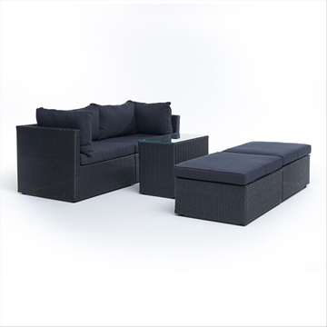 (NY) Loungset Sunfun, Öregrund, konstrotting, svart