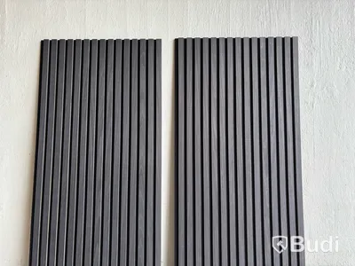 2 st. Akustikpanel, svart/grå