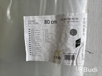 Glasskiva, profil och handtag till duschdörr, Camargue