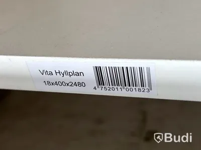 8 st. Hyllplan vita, två olika storlekar