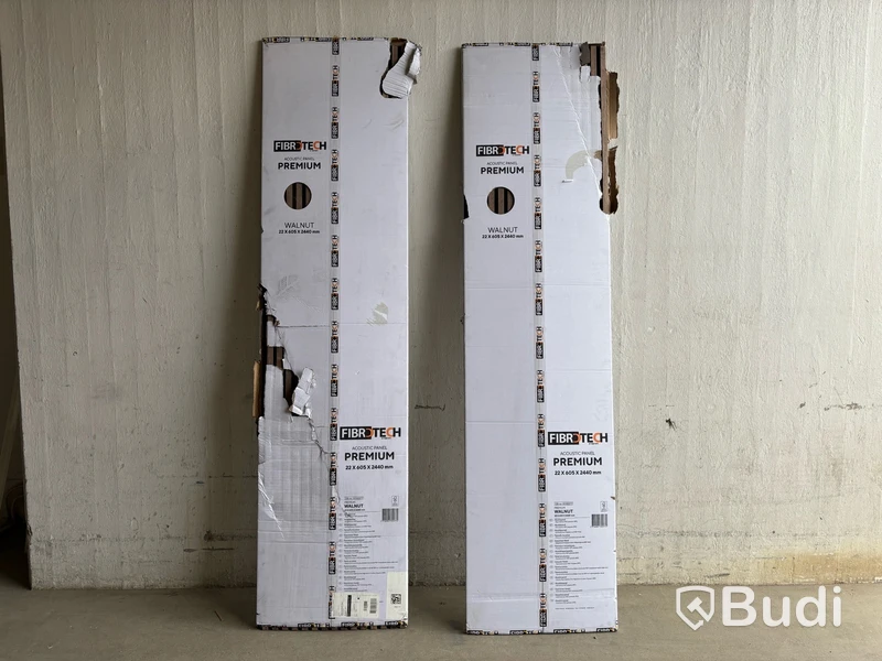 2 st. Akustikpanel Fibrotech, Basic 22X605X2440 mm, valnöt