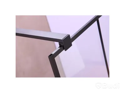DUSCHVÄGG NORTIQ NEW YORK MED SVART RAM 80 CM