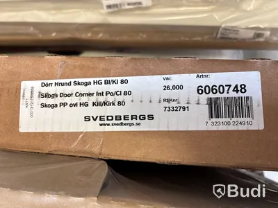 Duschdörr Svedbergs, Skoga Halvrund 80, blank krom, klarglas, (endast en dörr)