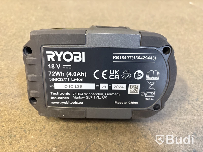 Borrskruvdragare Ryobi, RDD18C1