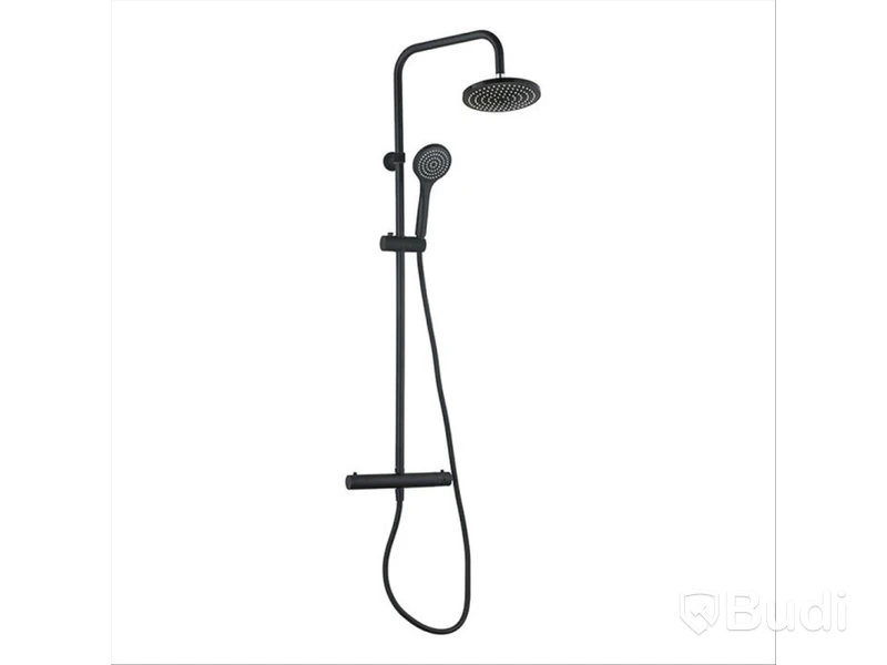 Takduschset med termostat, Svart matt, CC160