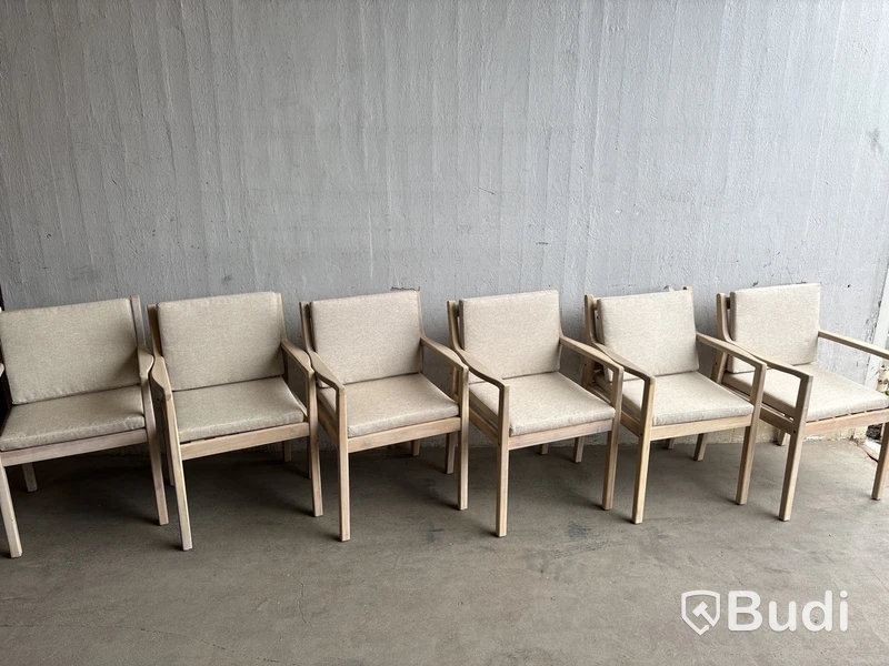 MATGRUPP SUNFUN INGMARSÖ ACACIA BORD + 6 STOLAR NATUR/BEIGE + DYNOR