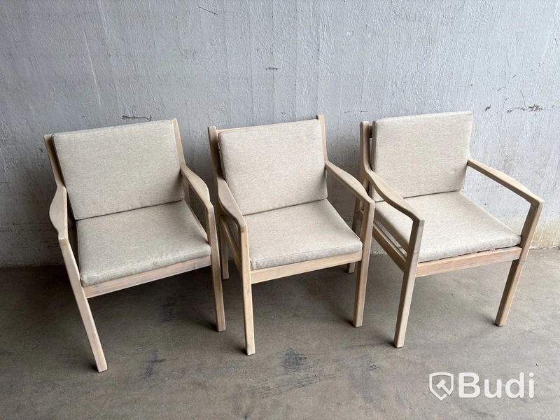MATGRUPP SUNFUN INGMARSÖ ACACIA BORD + 6 STOLAR NATUR/BEIGE + DYNOR