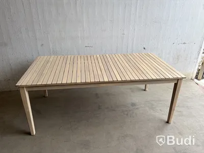 MATGRUPP SUNFUN INGMARSÖ ACACIA BORD + 6 STOLAR NATUR/BEIGE + DYNOR