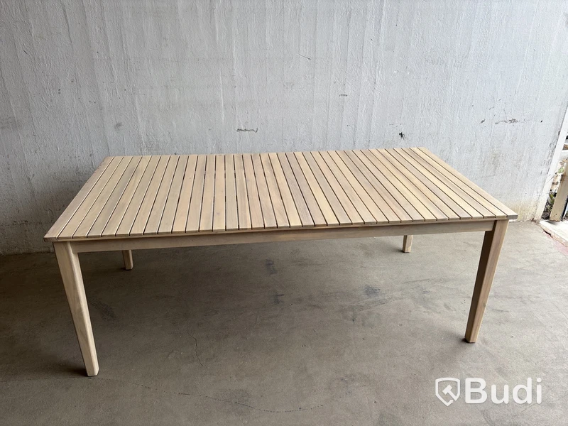 MATGRUPP SUNFUN INGMARSÖ ACACIA BORD + 6 STOLAR NATUR/BEIGE + DYNOR