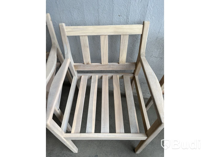 MATGRUPP SUNFUN INGMARSÖ ACACIA BORD + 6 STOLAR NATUR/BEIGE + DYNOR