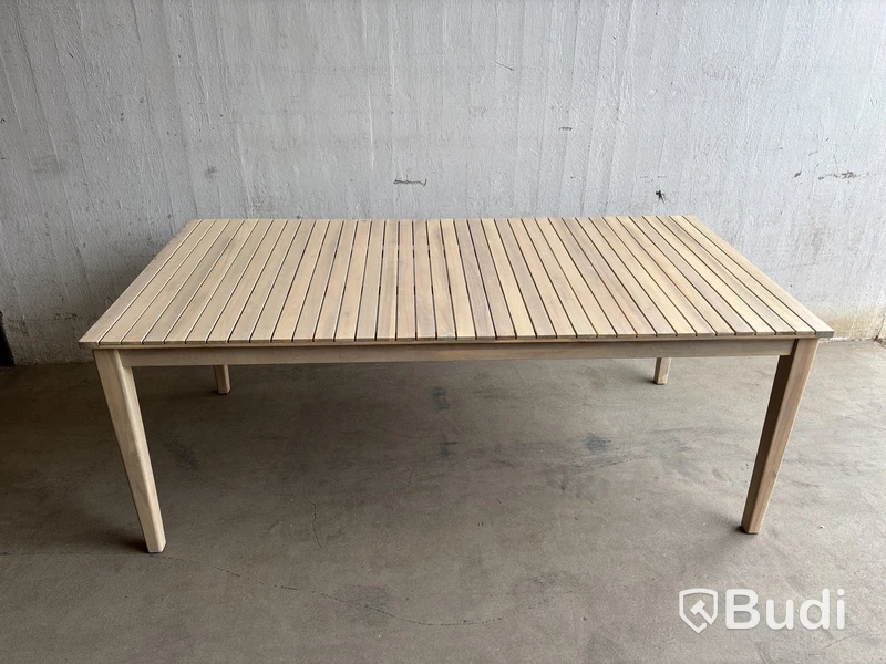 MATGRUPP SUNFUN INGMARSÖ ACACIA BORD + 6 STOLAR NATUR/BEIGE + DYNOR