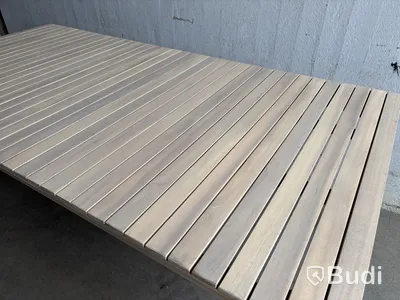 MATGRUPP SUNFUN INGMARSÖ ACACIA BORD + 6 STOLAR NATUR/BEIGE + DYNOR