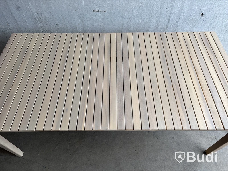 MATGRUPP SUNFUN INGMARSÖ ACACIA BORD + 6 STOLAR NATUR/BEIGE + DYNOR