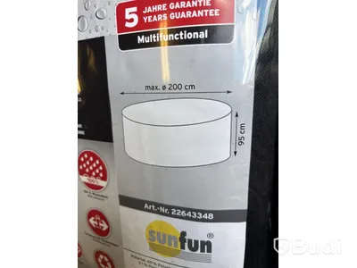 MÖBELÖVERDRAG SUNFUN MATGRUPP RUND MEDIUM Ø200XH95CM