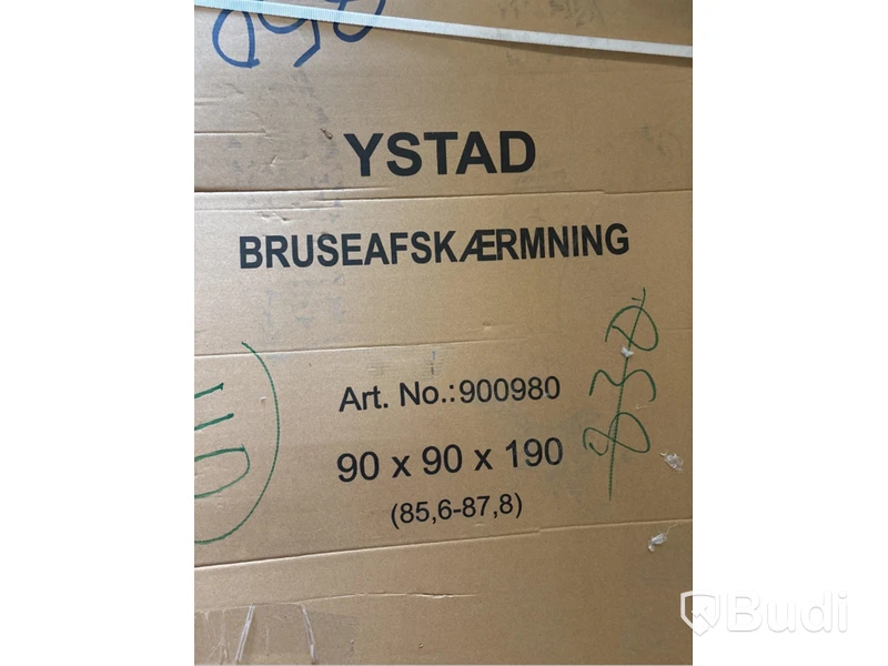DUSCHHÖRNA NORTIQ YSTAD RAK KLARGLAS 90X90CM