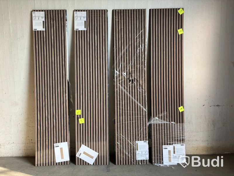 4 st. AKUSTIKPANEL B!DESIGN SVENDBORG VALNÖT 2400X520X18 MM