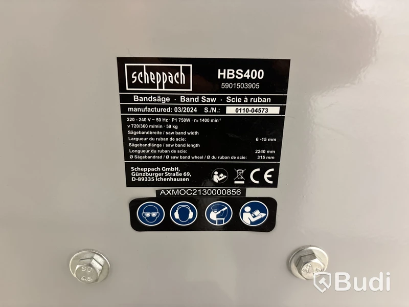 BANDSÅG SCHEPPACH HBS400 750W