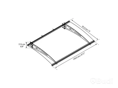 ENTRÉTAK SOLID ELEMENTS PAVO 150X90CM ANTRACIT/KLAR