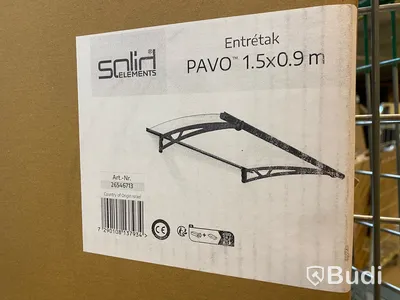 ENTRÉTAK SOLID ELEMENTS PAVO 150X90CM ANTRACIT/KLAR