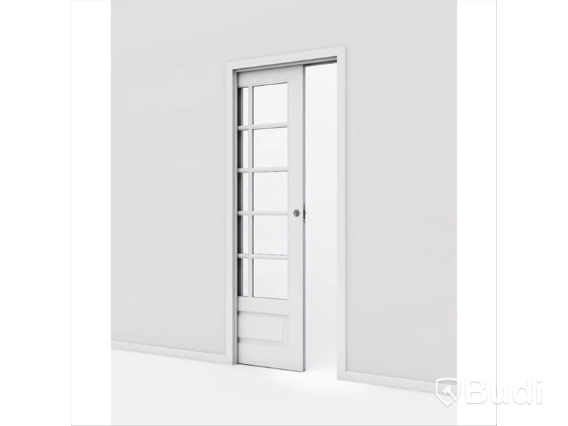 SKJUTDÖRR SAFCO LONDON GLAS 8X21 MED INBYGGNADSKARM
