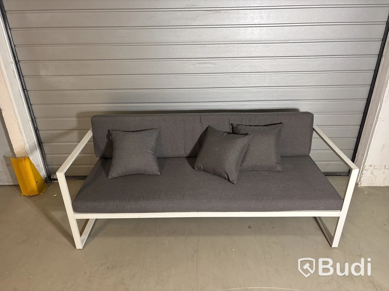 Loungesoffa Sensum, Skepparholmen 3-sits, vit aluminium