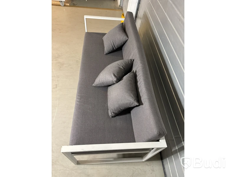 Loungesoffa Sensum, Skepparholmen 3-sits, vit aluminium