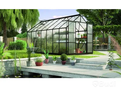VÄXTHUS VITAVIA URANUS 11500 SVART ALUMINIUM/POLY 11,5M²