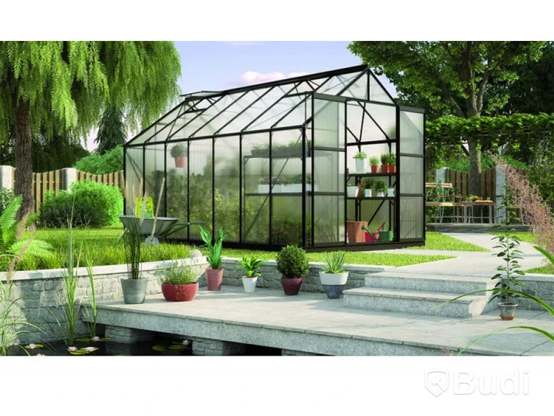 VÄXTHUS VITAVIA URANUS 11500 SVART ALUMINIUM/POLY 11,5M²