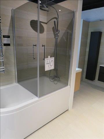 Svedbergs Forsa badkarsväggar Rökglas med blanka profiler 840x840mm Ca. Butikspris: 6.910SEK