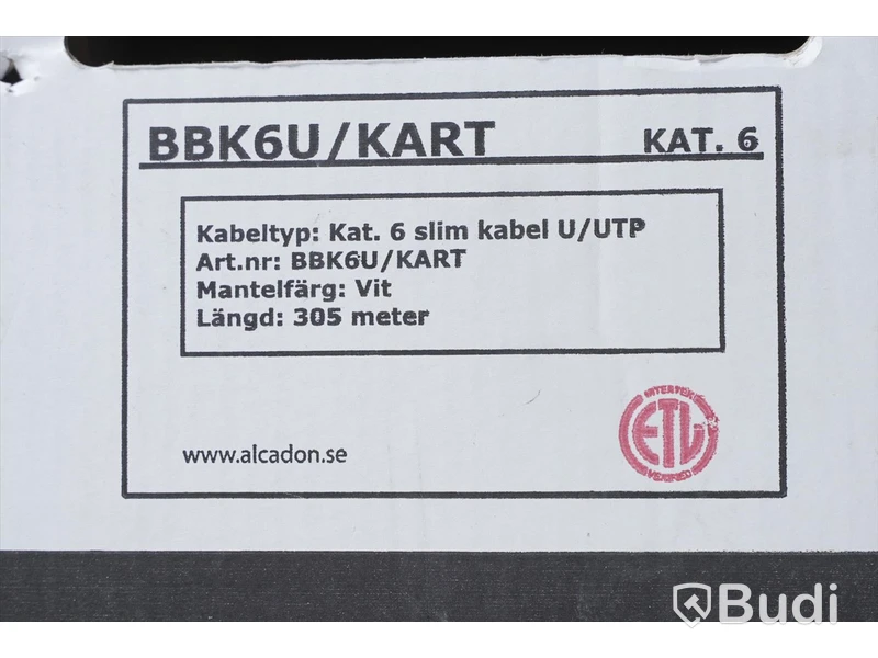 Nätverkskablar - Kat. 6 slim kabel U/UTP 305m 2 st.