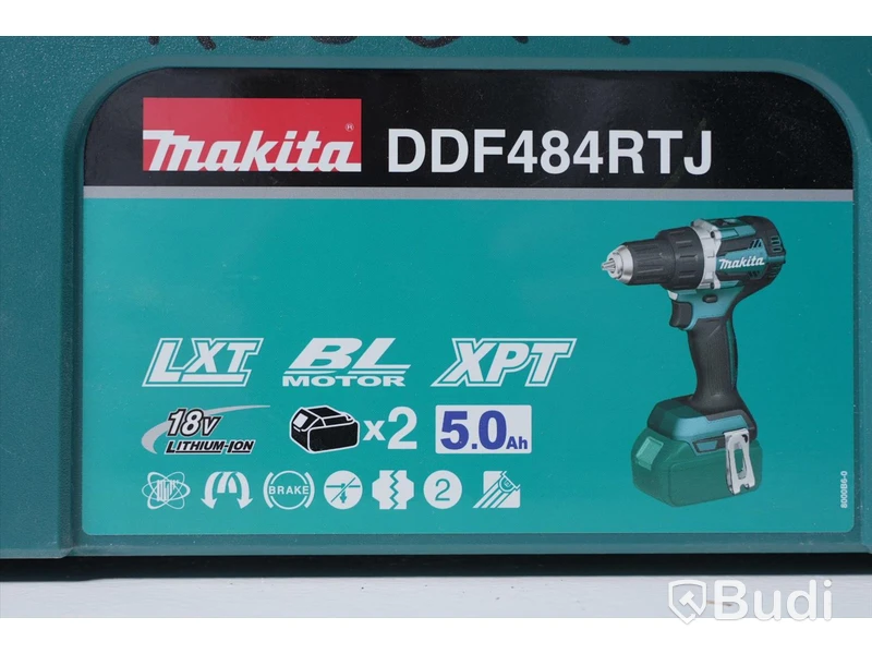 Skruvdragare - Makita DDF484RTJ inkl. 2st Batterier & Batteriladdare
