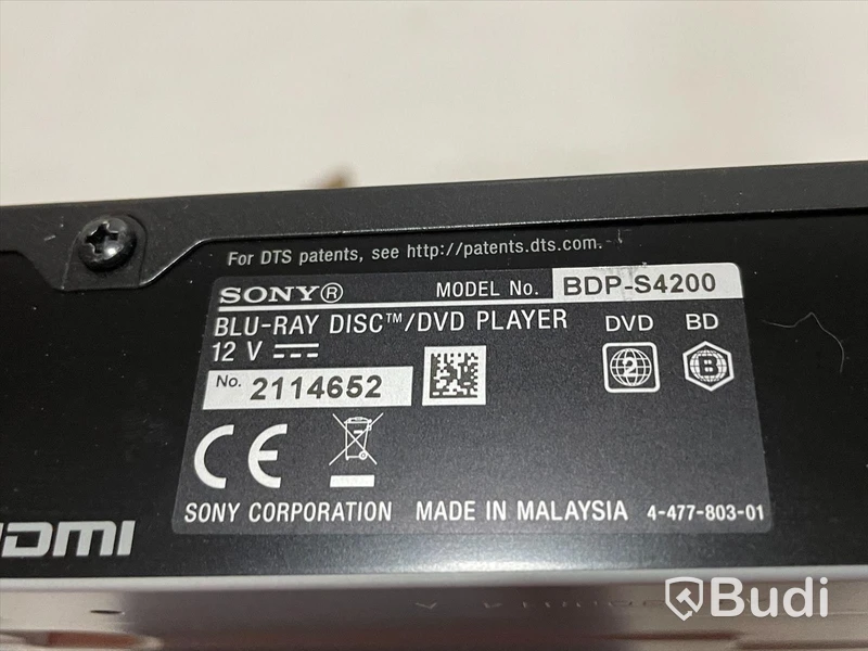 Bluray spelare - Sony BDP-S4200, (OBS saknar fjärrkontroll).