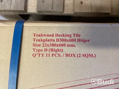 11 st. Trall plattor teak, strand stainless