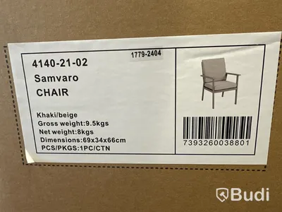 4 st. Karmstolar - Samvaro Brafab, beige, ny i kartong