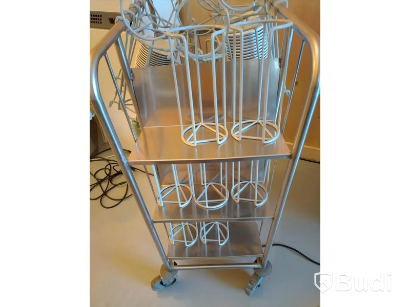 Rostfri diskkorgsvagn