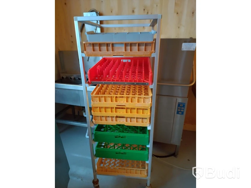 Diskkorgsvagn med åtta diskkorgar