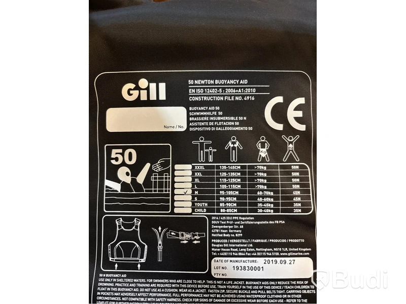 Flytväst Gill, Pro Race, 50 Newton Buoyancy Aid, stl. M