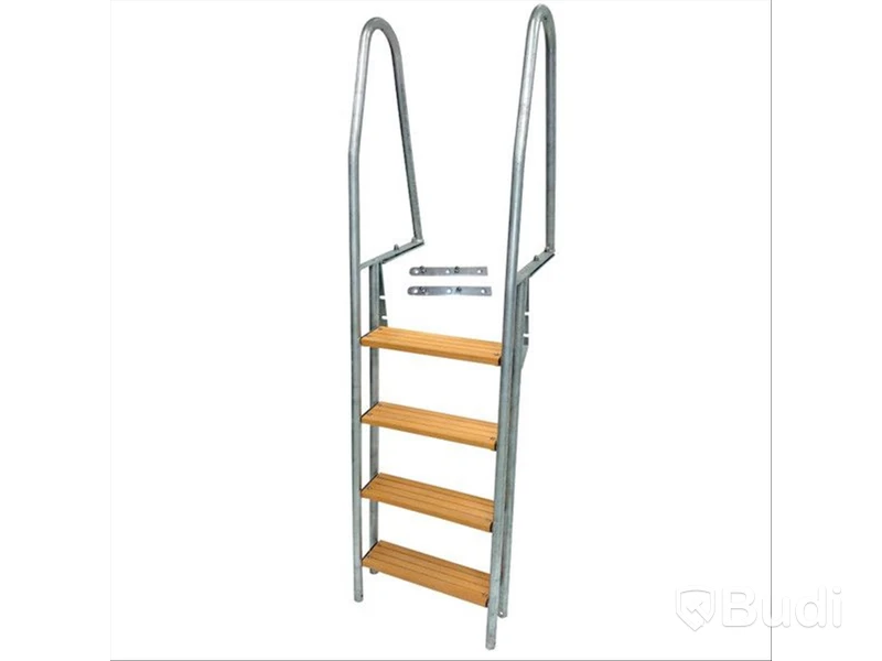 Bryggstege, 4 steg, varmgalvaniserad