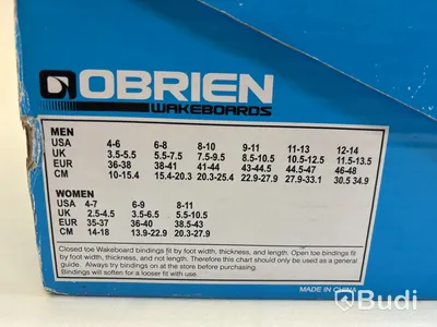 Wakeboardbindning Obrien watersports, Access Black can pair, stl. 4-6